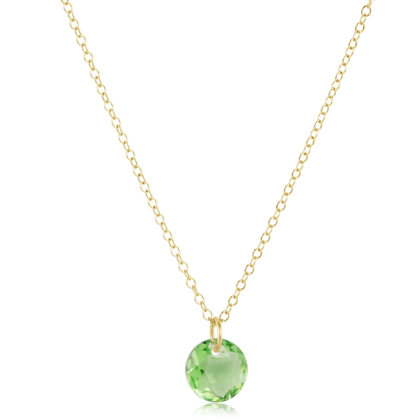 16" Necklace Gold Reflection Small Charm 8