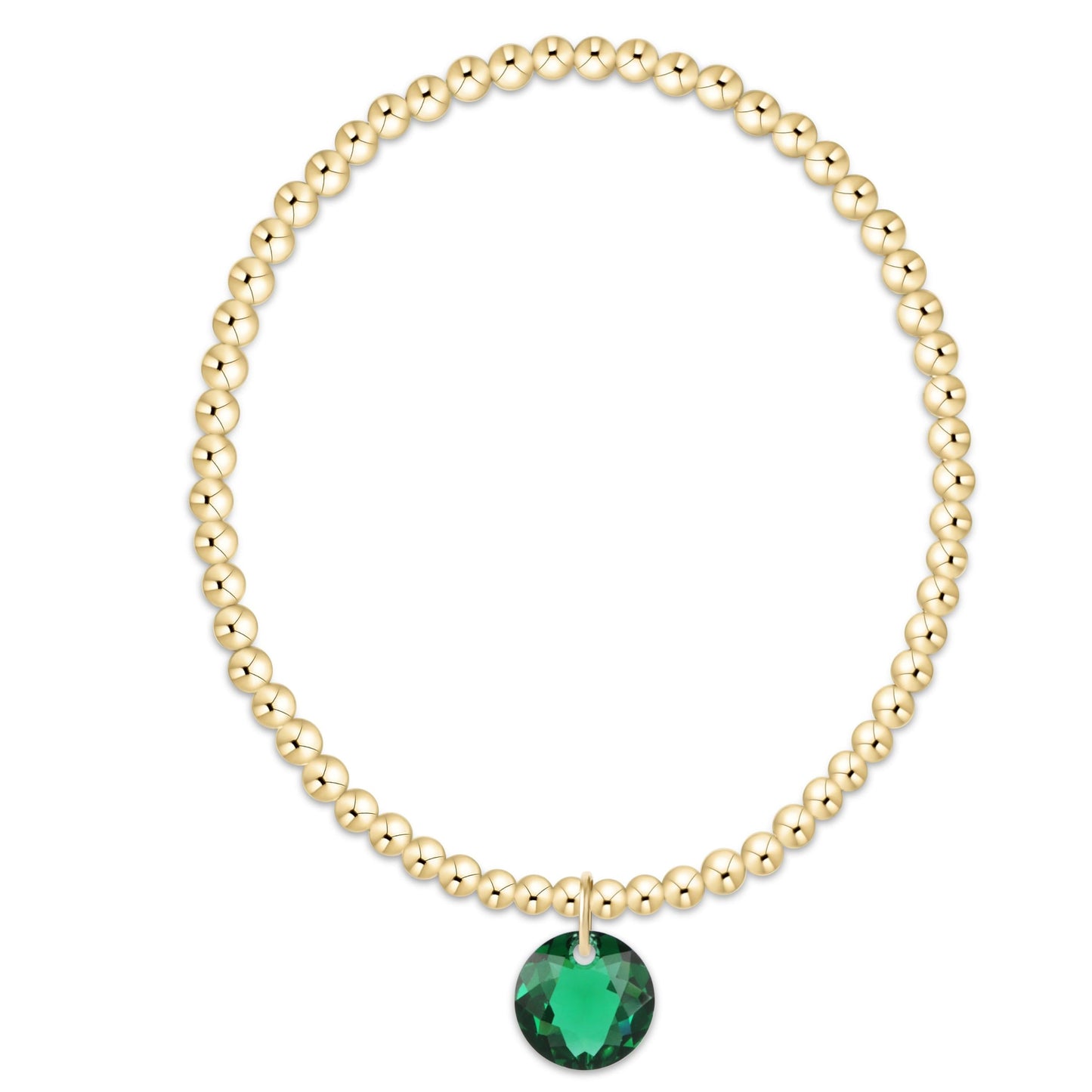 Classic Gold 3mm Bracelet - Reflection Small Charm 5