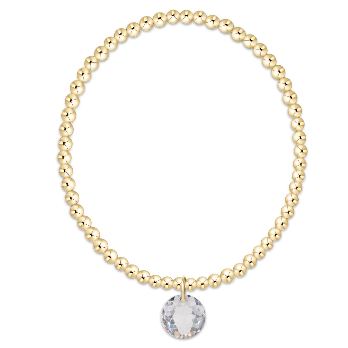 Classic Gold 3mm Bracelet - Reflection Small Charm 4