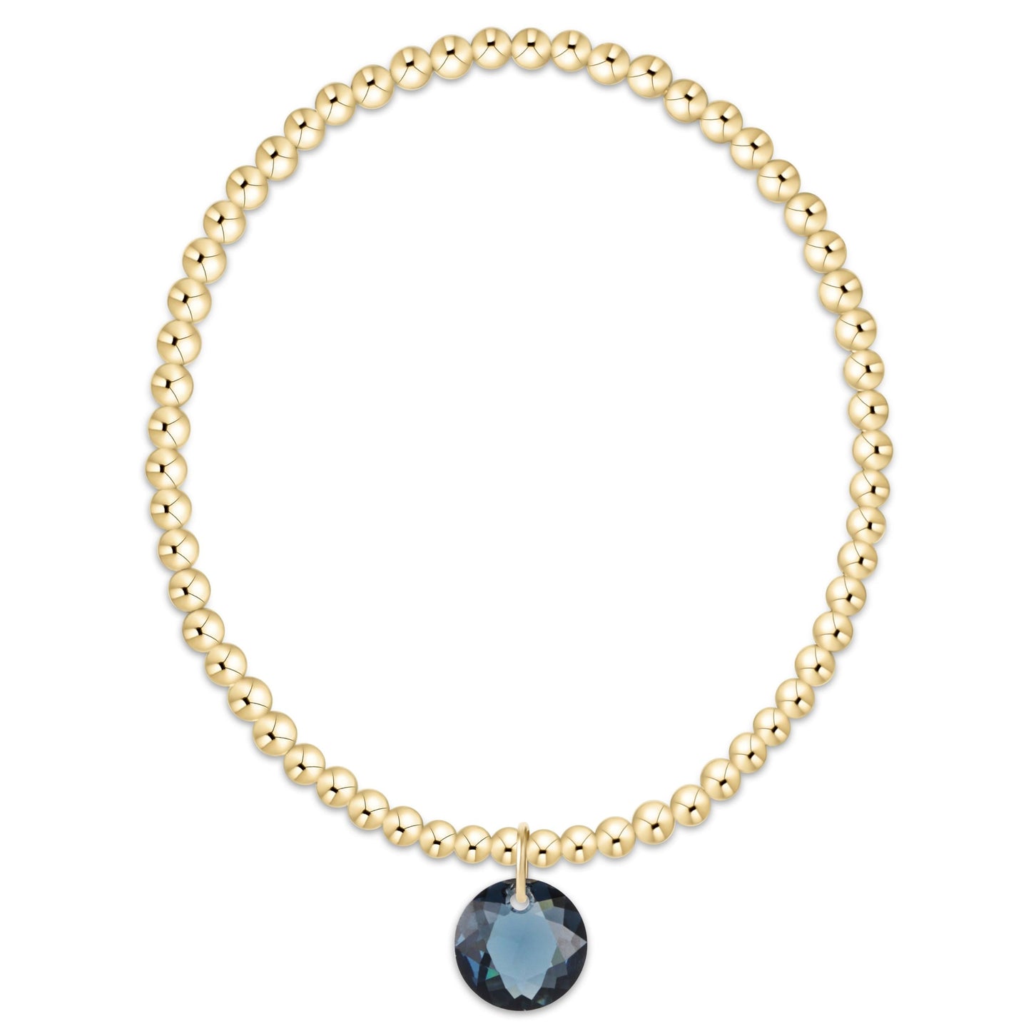 Classic Gold 3mm Bracelet - Reflection Small Charm 9