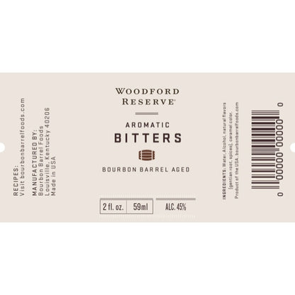 label for  Woodford Aged Aromatic Bitters