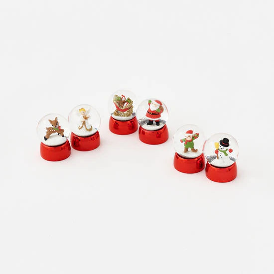 assorted Tinsel Town Waterglobe arranged on a white background