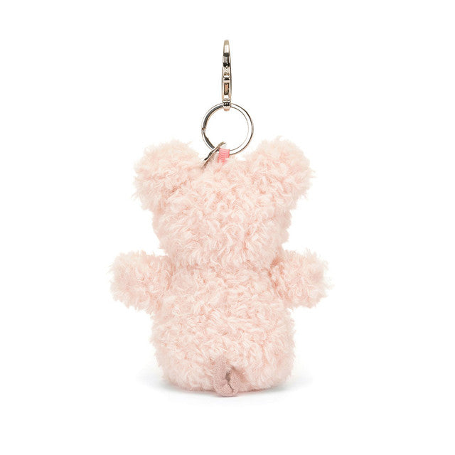 back view of little pig plush toy bag charm
