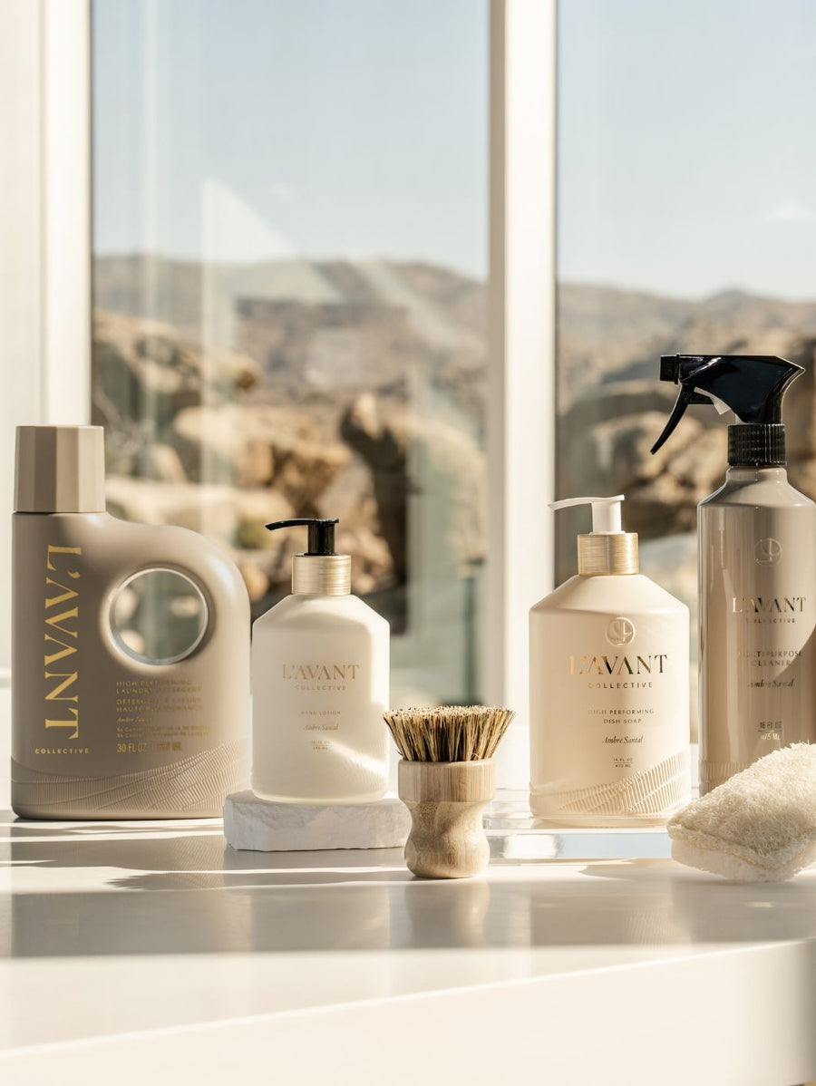 decorated style shot of ambre santal products