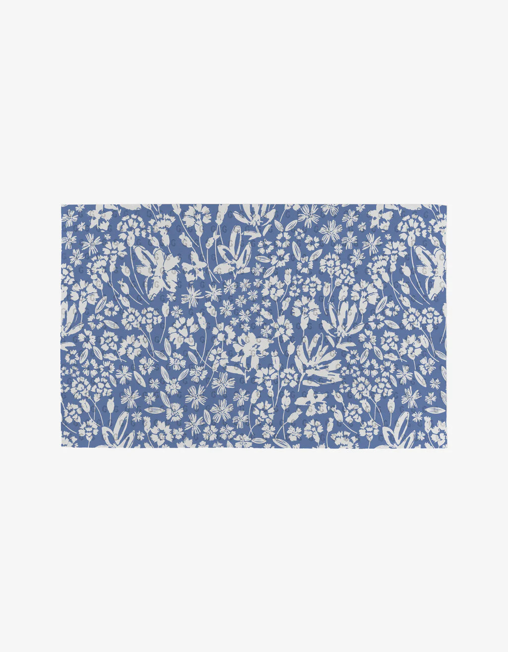 blue Sweetie Floral Not a Paper Towel with white floral pattern printed on it