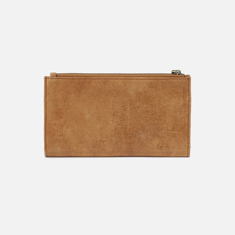 back view of jill large bifold wallet in whiskey