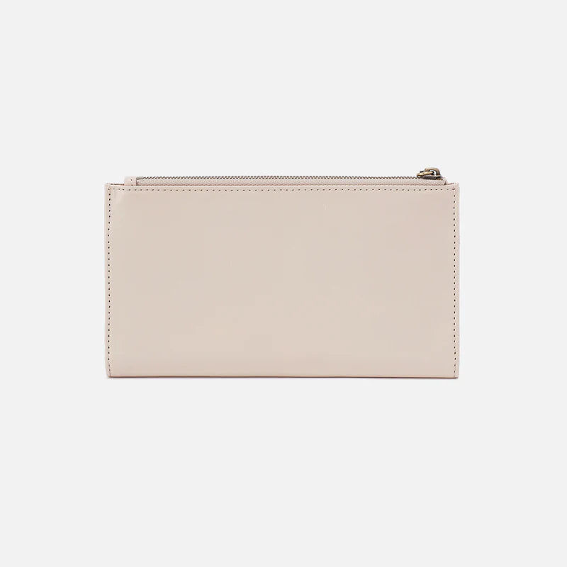 back view of jill large bifold wallet in pale flax