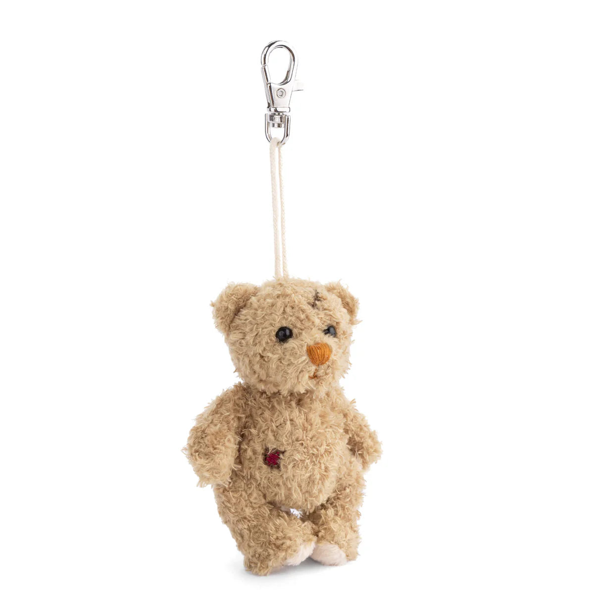 angled view of Nobody is Perfect Bear bag charm
