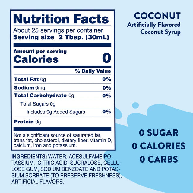 nutritional label. call 5013272182 for detailed information