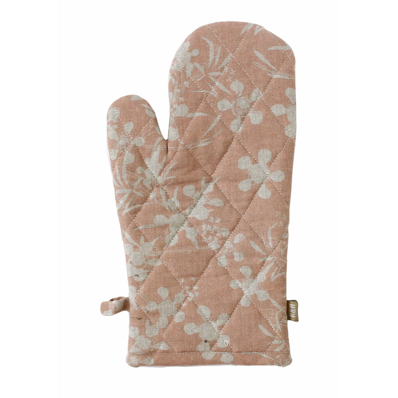 clay oven mitt on a white background.