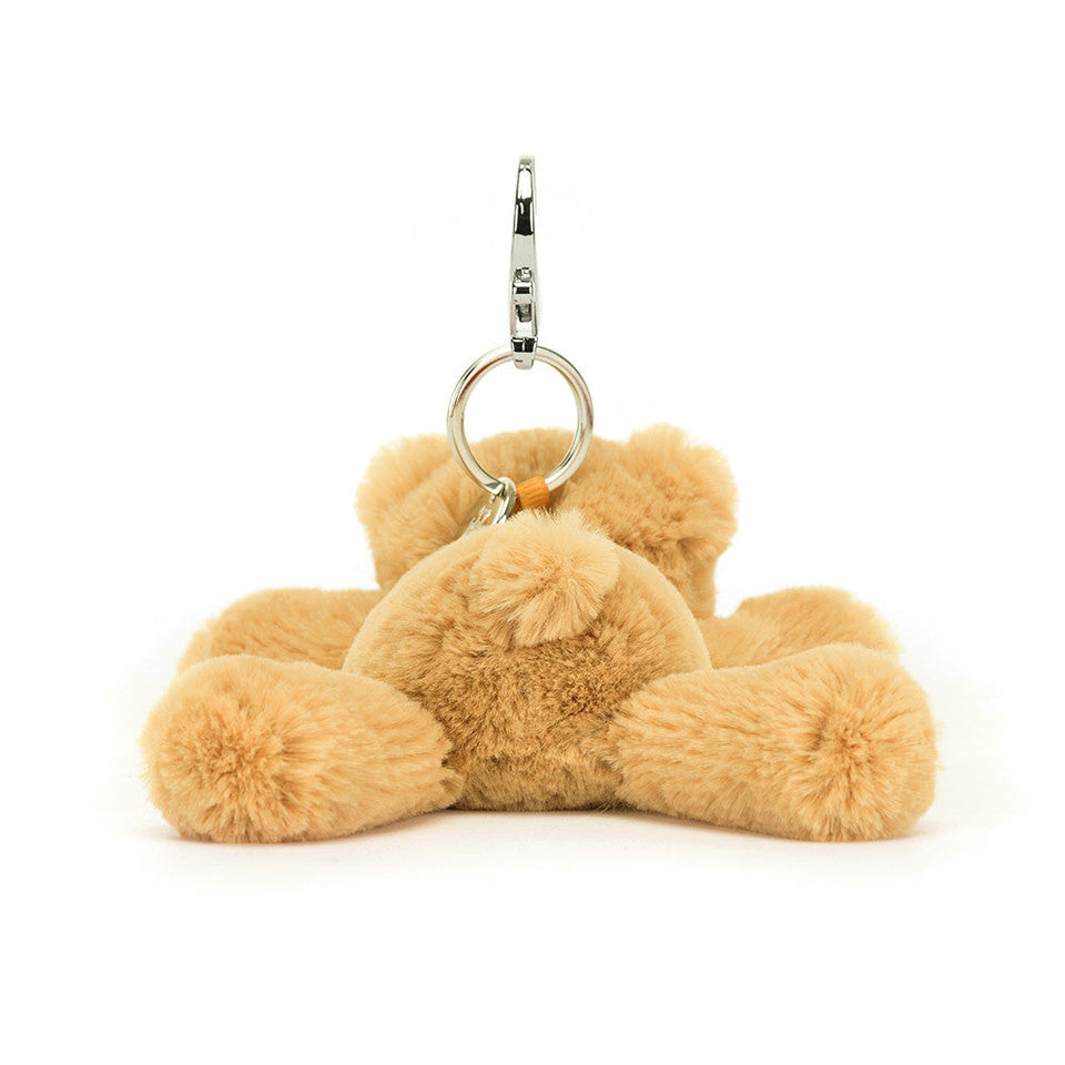 back view of Smudge Bear Bag Charm Plush Toy