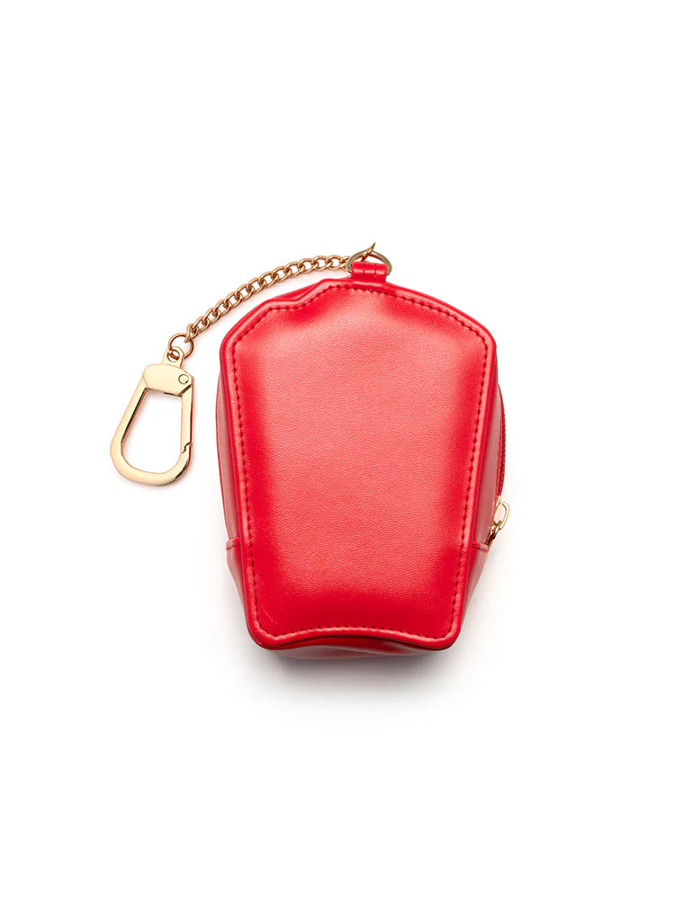 back view of red fries bag charm