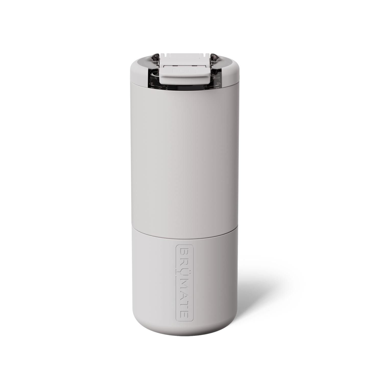 insolated tumbler with lid in a light grey hue