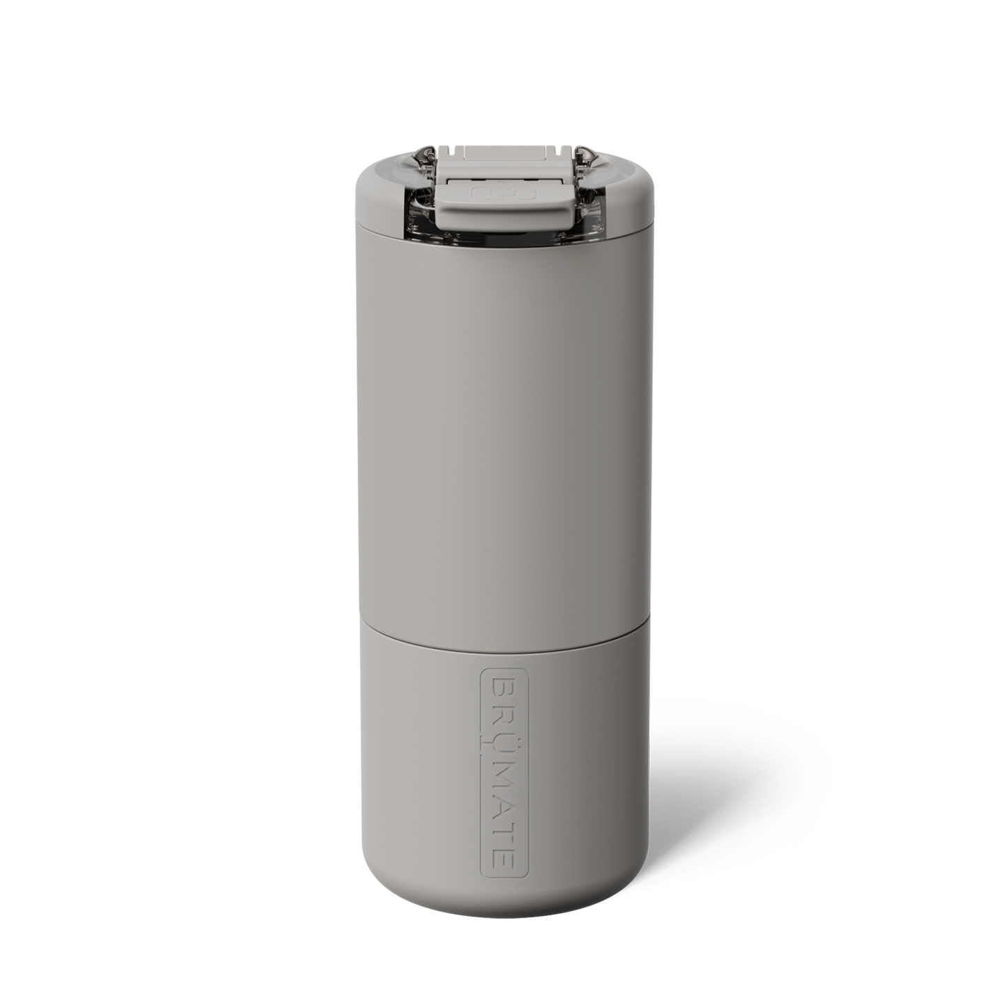 insolated tumbler with lid in a milky grey hue