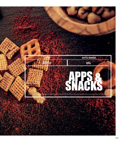 title page for apps and snacks chapter of eat your bourbon cookbook.