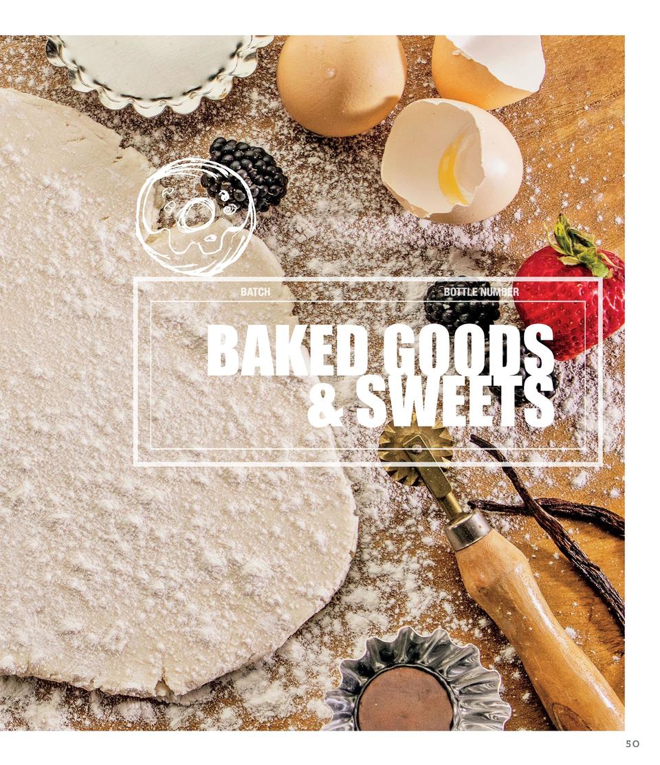 title page of baked goods and sweets chapter of eat your bourbon cookbook.