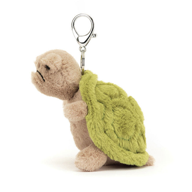 side view of Timmy Turtle Bag Charm Plush Toy