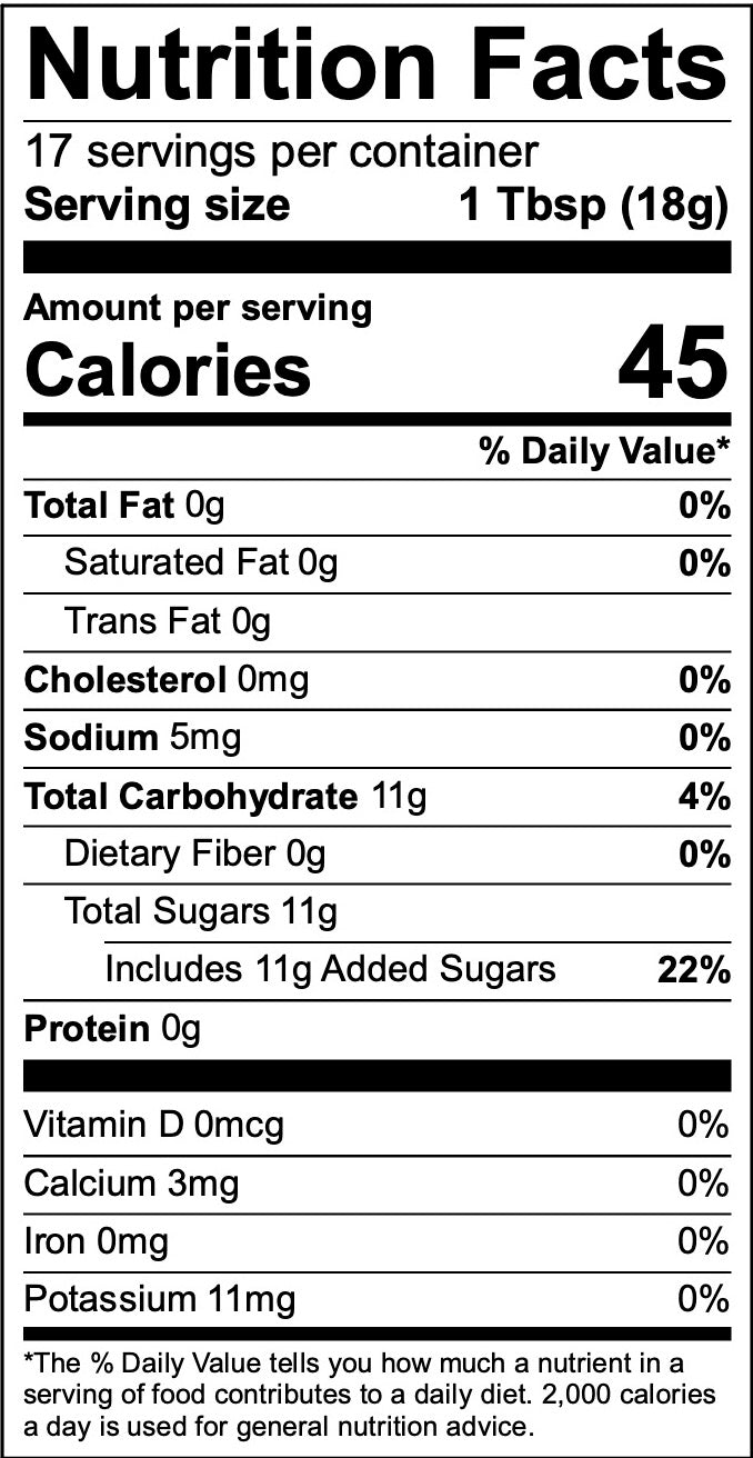 nutrition facts. Please call 501-327-2182 for more information.