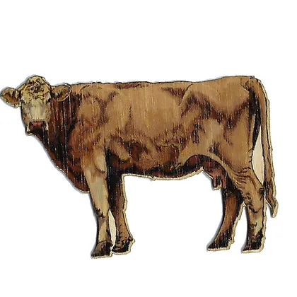 stylized image of a brown cow