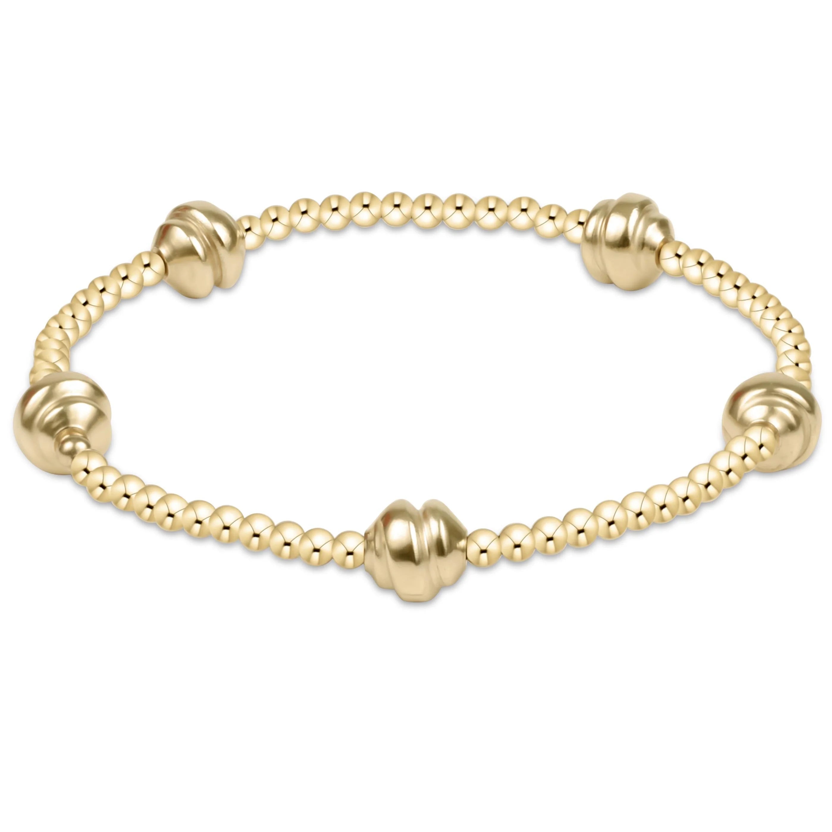 EXTENDS - RUBY ADMIRE GOLD 3MM BEAD BRACELET