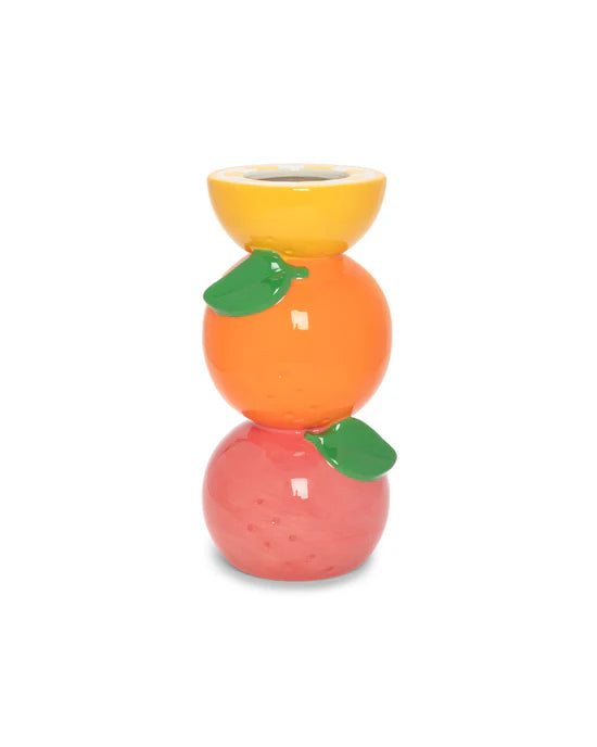 Stacked Citrus Vase shown on a white background