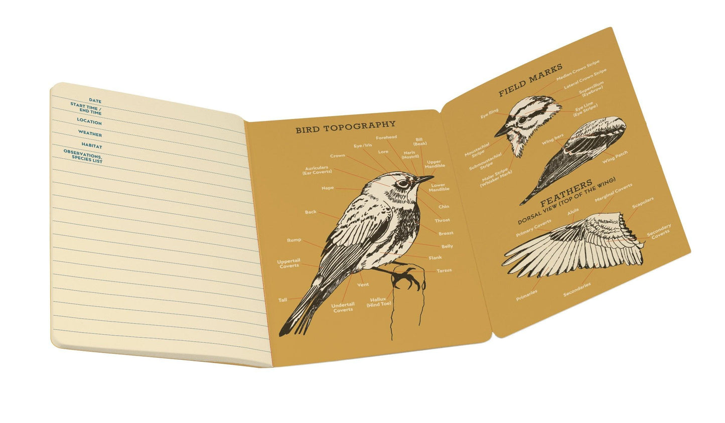 open note book showing paper type and decorated inner cover