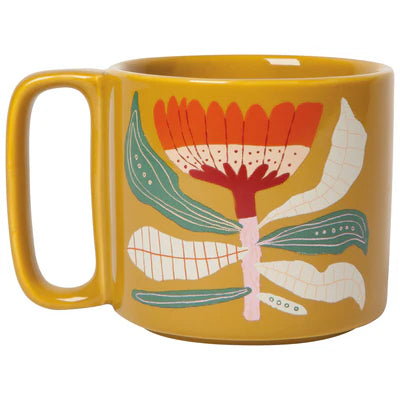 other side of venus midi mug with floral pattern..