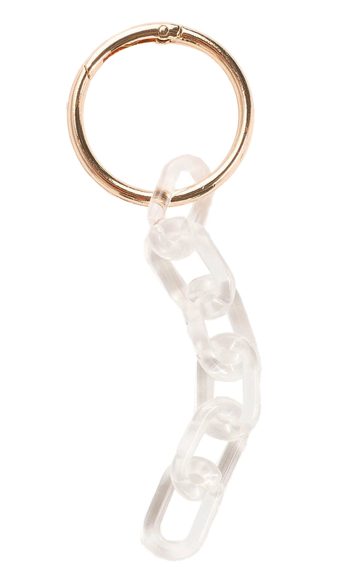 clear Bag Charm Base Chain with gold o-ring