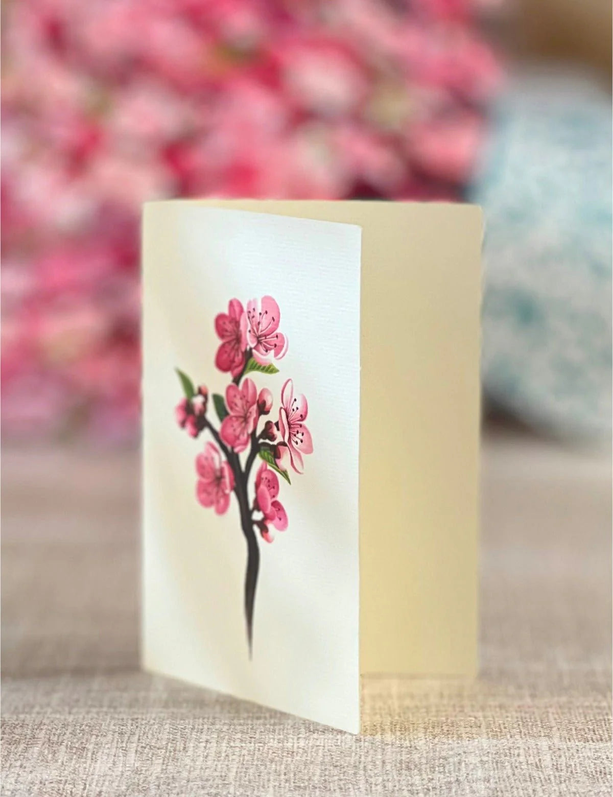 enclosure card for Japanese Cherry Blossoms Pop-Up Bouquet
