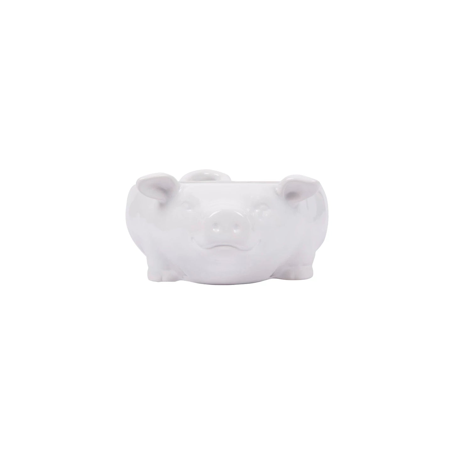 front view of Ceramic Pig Bowl