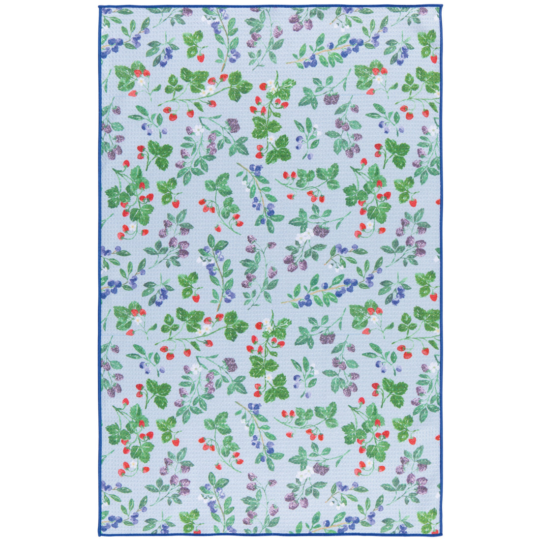 light blue microfiber towel with berry springs