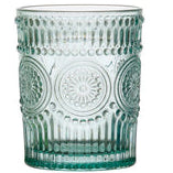 light blue colored glass