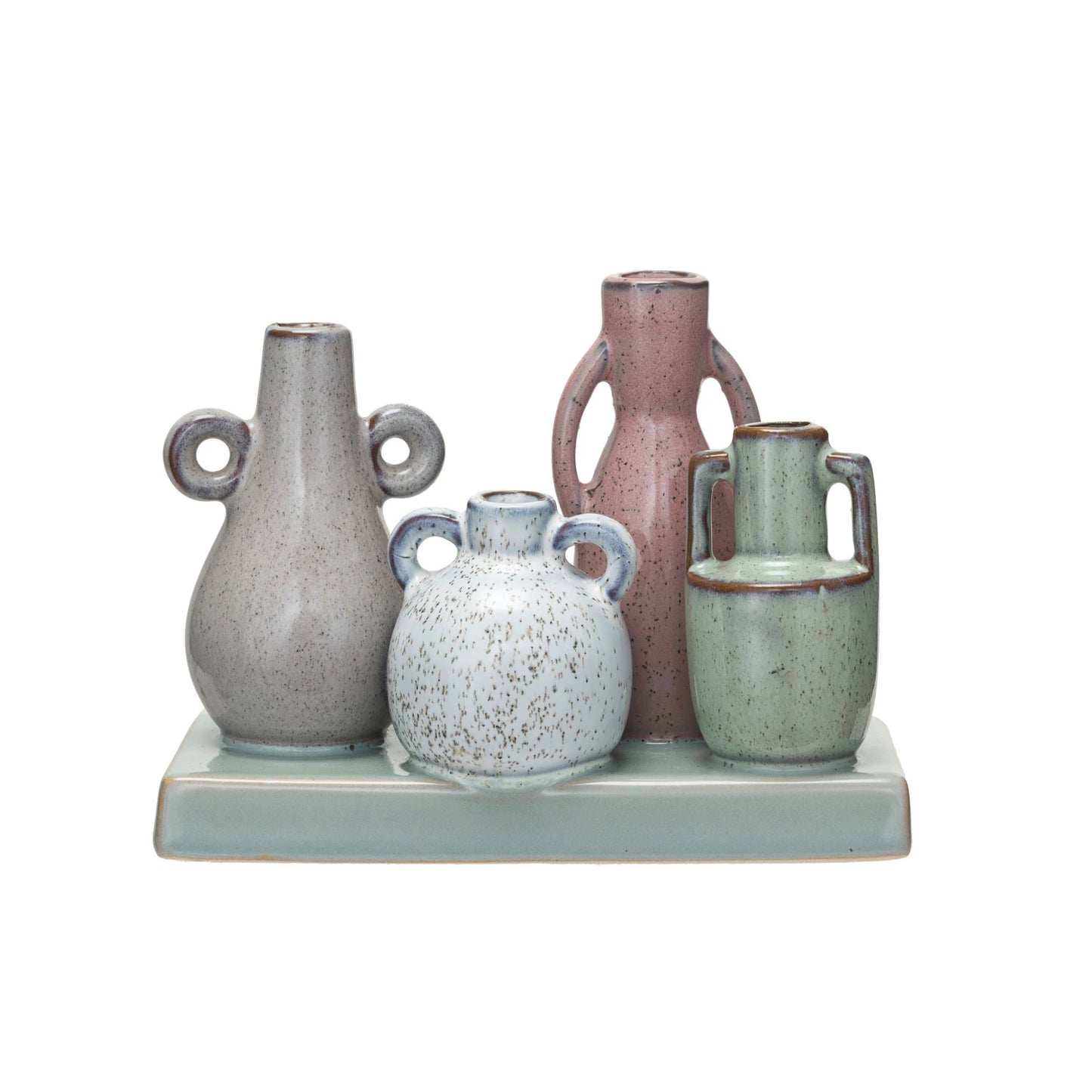 Vases on Base on a white background.