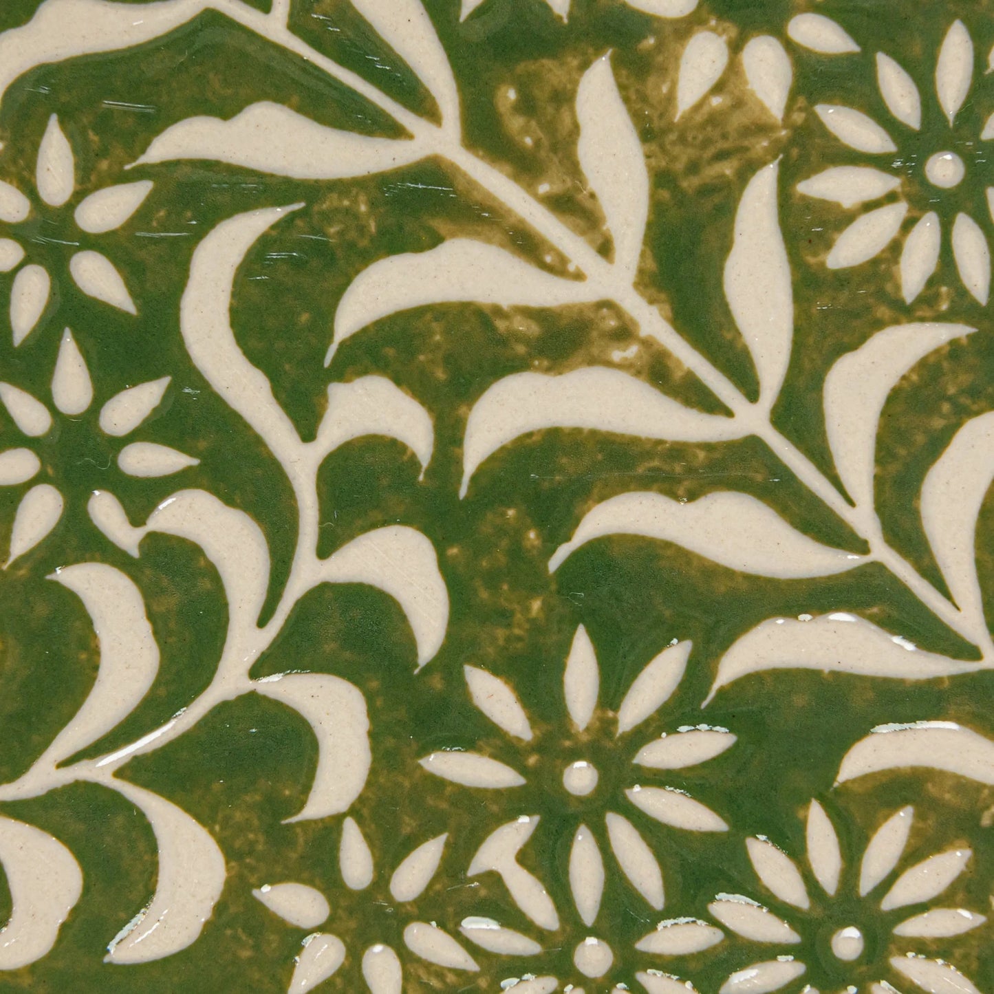 close-up of botanical pattern.