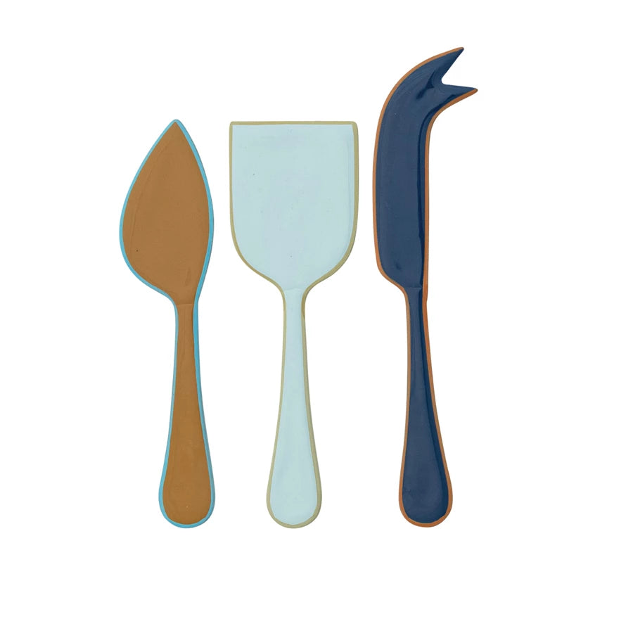 Enameled Cheese Serving Set