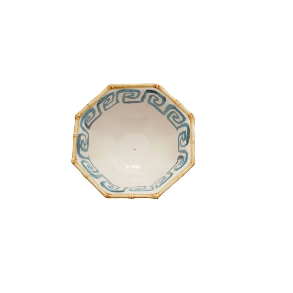 Creative Co-op - Octagon Shaped Stoneware Bowl