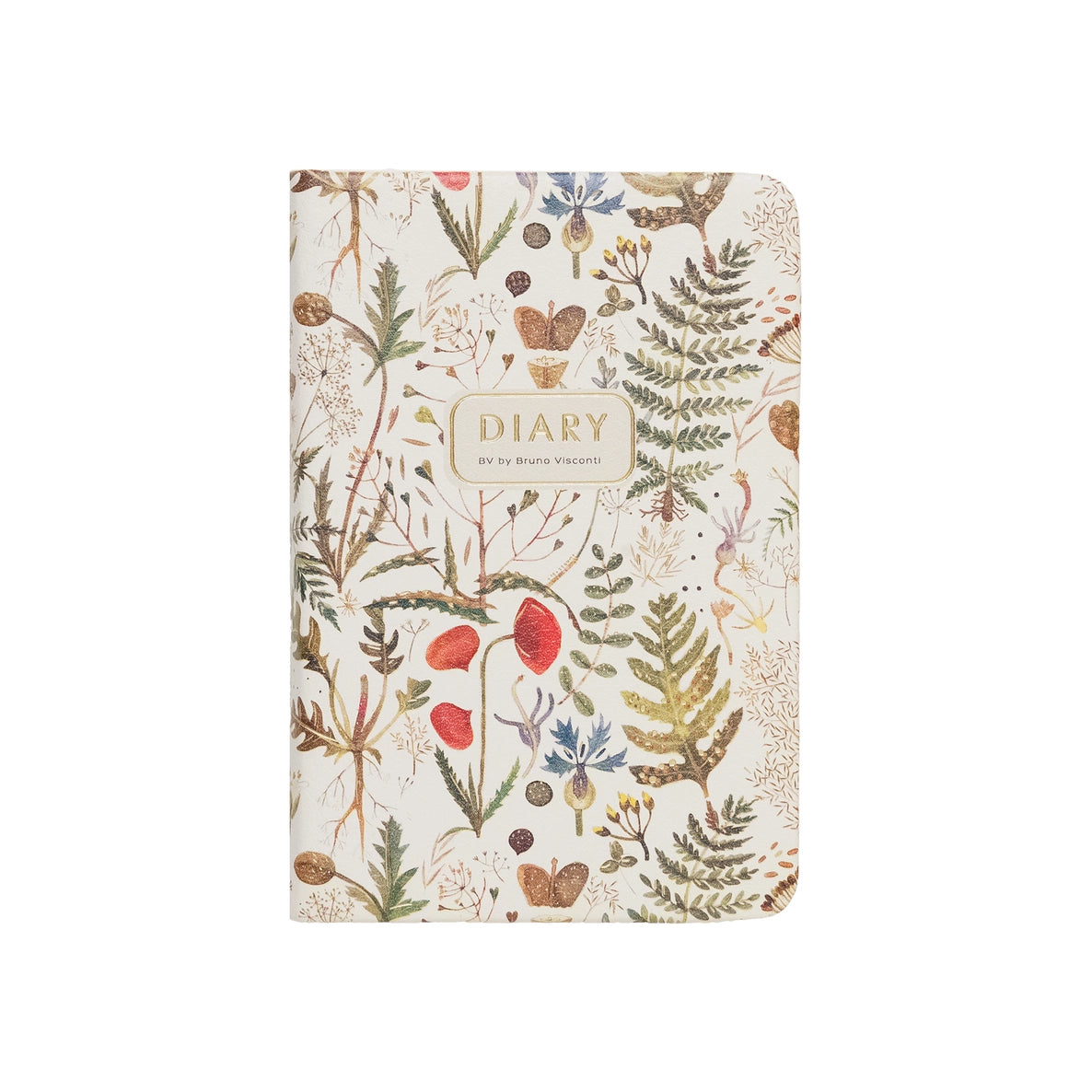 small notebook with botanical design on a white background