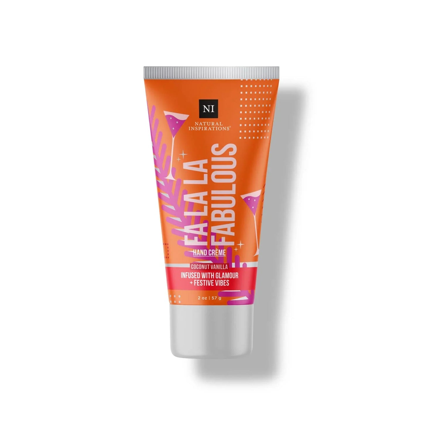 orange tube of Fa La La Fabulous Hand Creme with white text