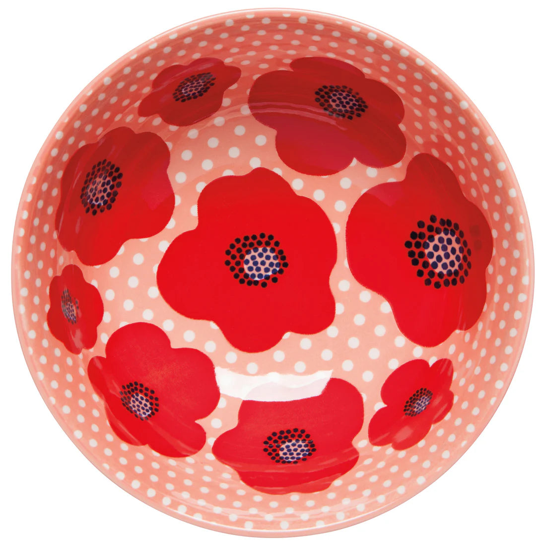 top view of poppy bowl.