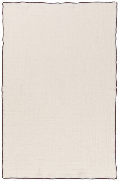 off-white dishtowel laying flat.