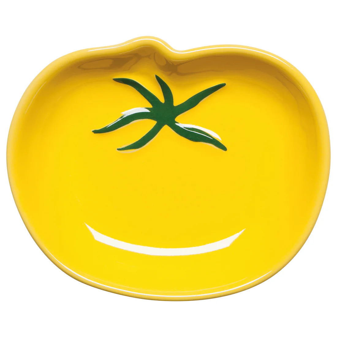 yellow tomato shaped little dish.