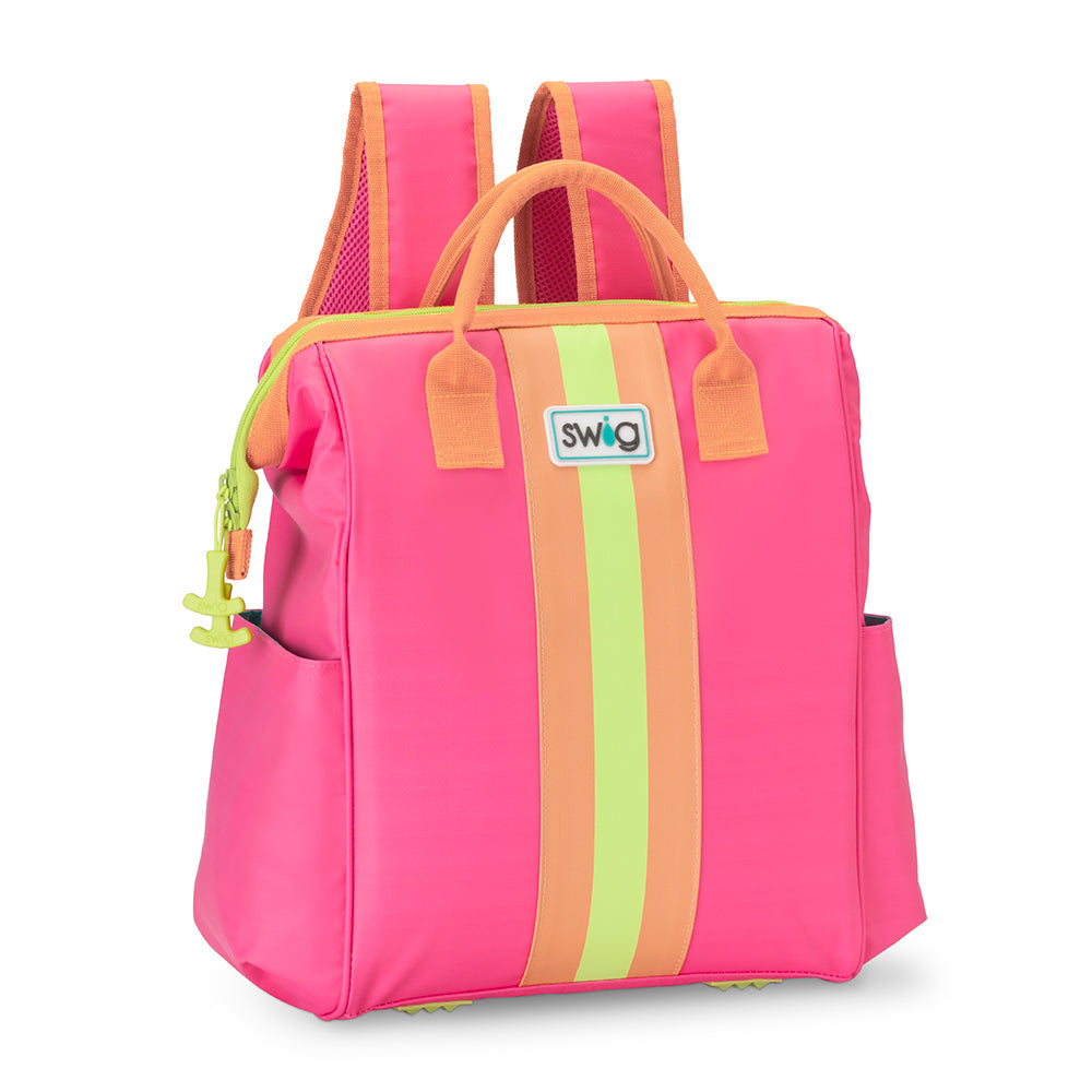 tutti frutti Packi Backpack Cooler on a white background.