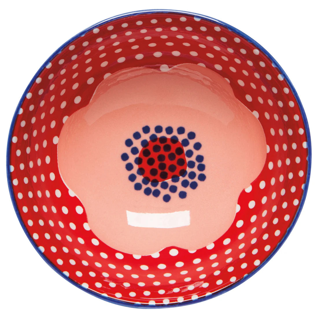 interior view of small poppy bowl.