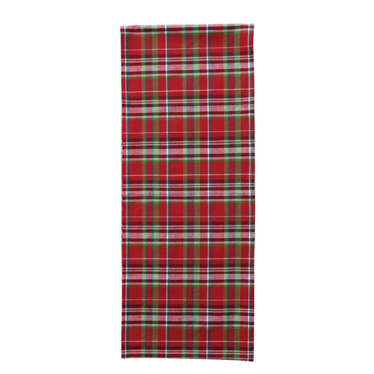 tartan plaid table runner on a white background