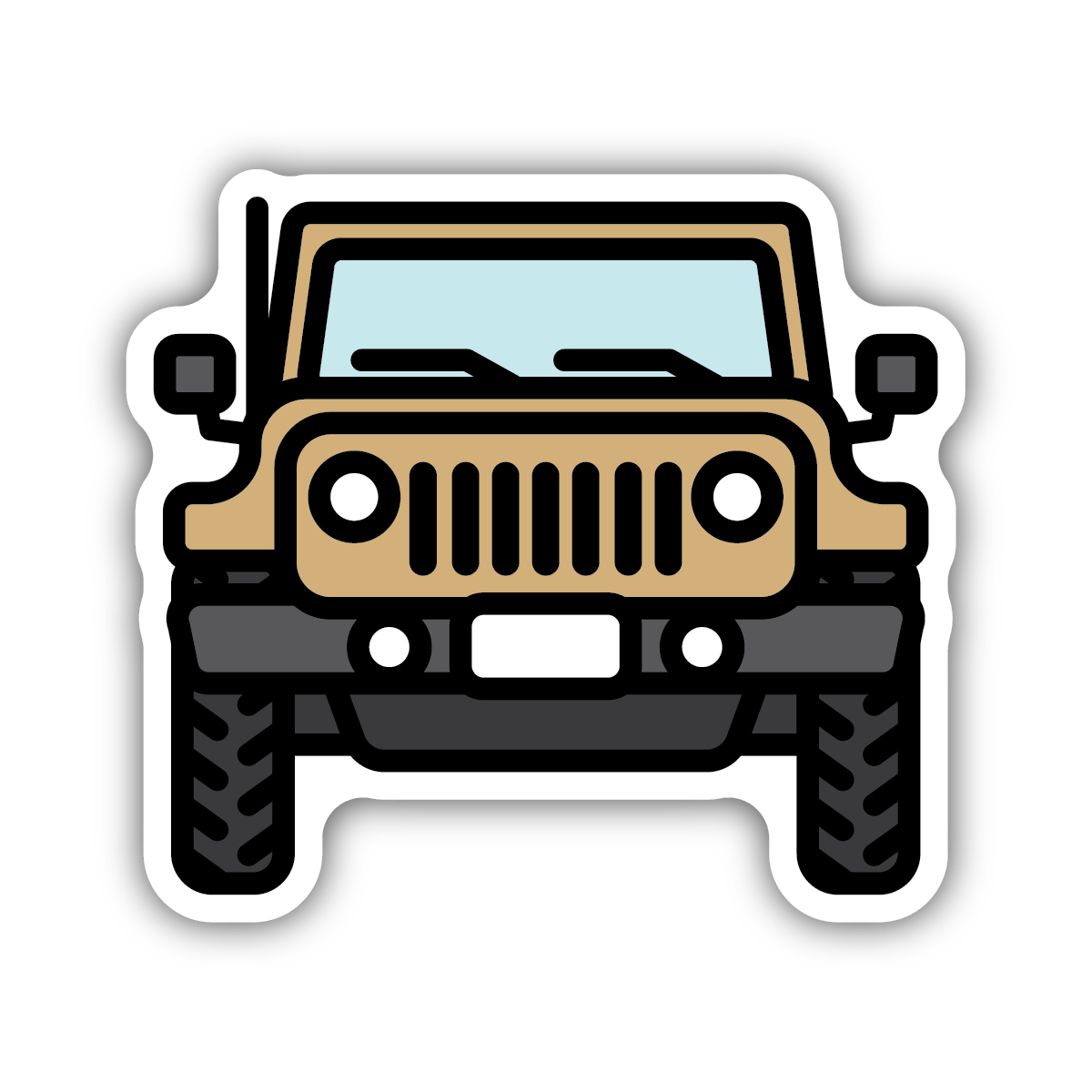 White jeep deals sticker