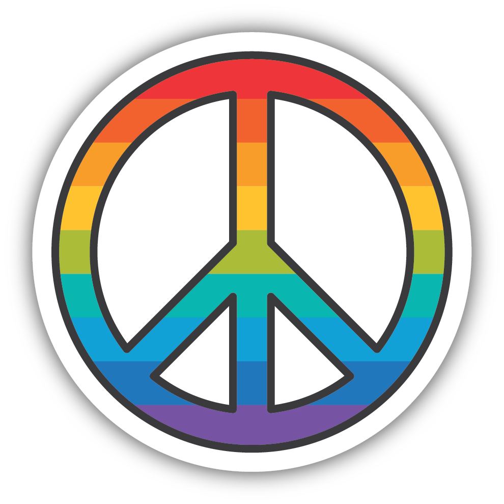 rainbow peace sign symbol