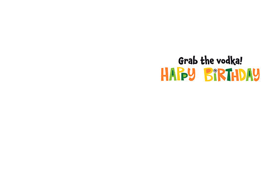 inside of card is white with inside text in black, orange, green and yellow