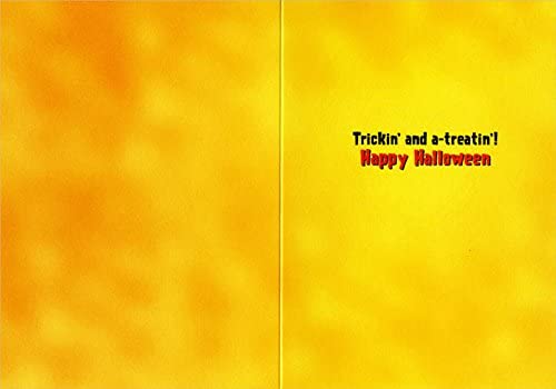 inside of card is yellow with inside text in black and orange