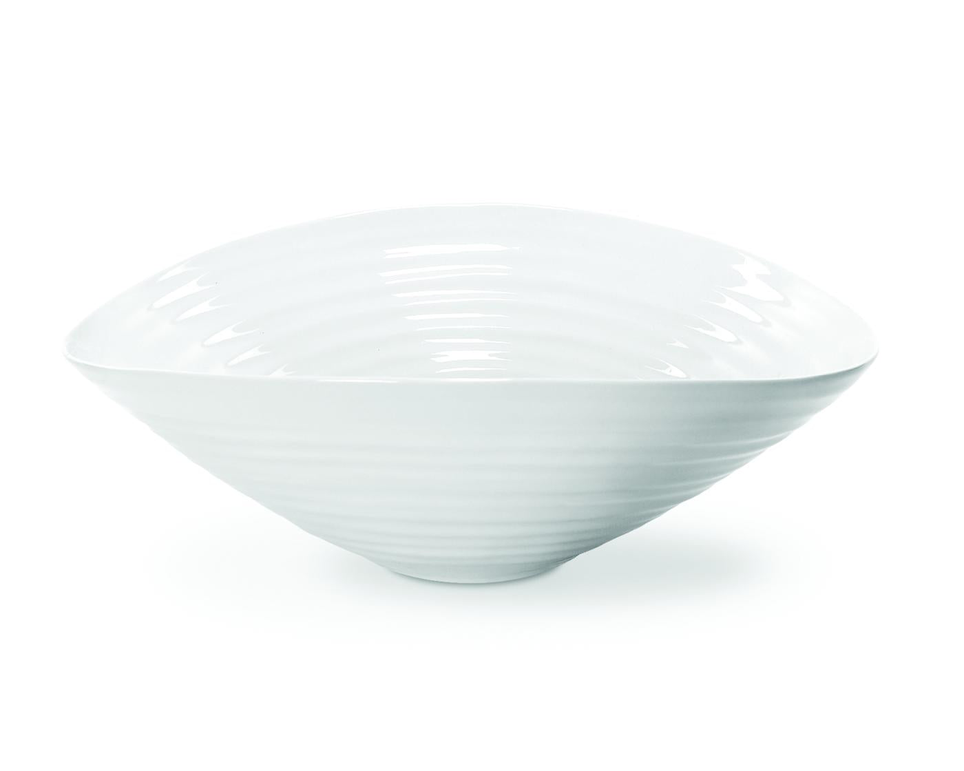 white salad serving bowl.