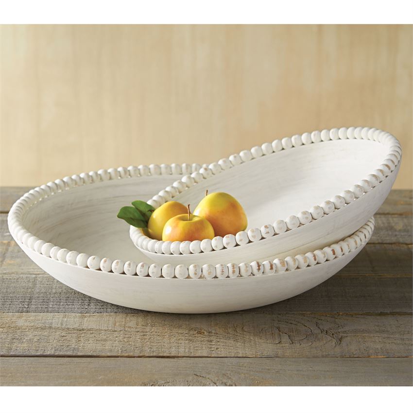 Mud Pie - Beaded Wooden Bowl – Kitchen Store & More